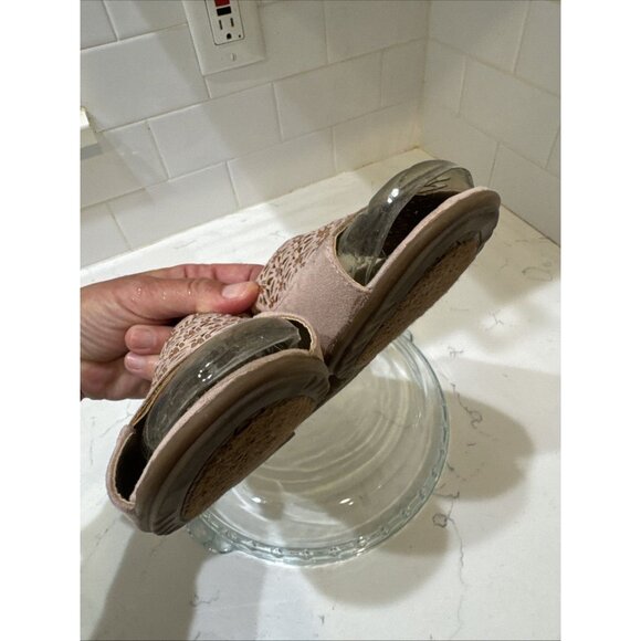 LONDON FOG PINK LEATHER SLINGBACK SANDALS WOMENS SIZE 8.5 M - Picture 8 of 12